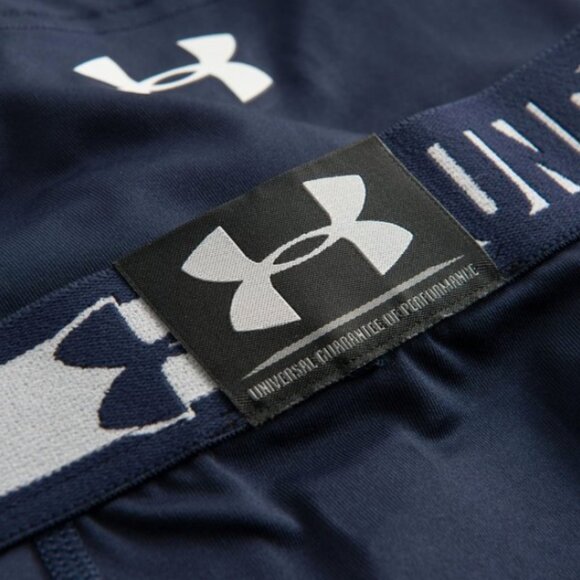 Under Armour Men’s HeatGear Sonic Compression Shorts Navy Blue White Size Medium - Picture 11 of 14